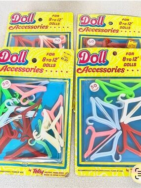 Vintage Mini Hanger Set by Totsy - Assorted Pastel Colors 4 Packs/ 200 Total